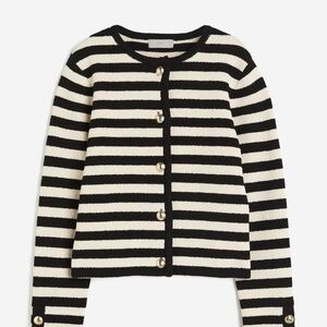 H&M Striped Black and White Cardigan size S